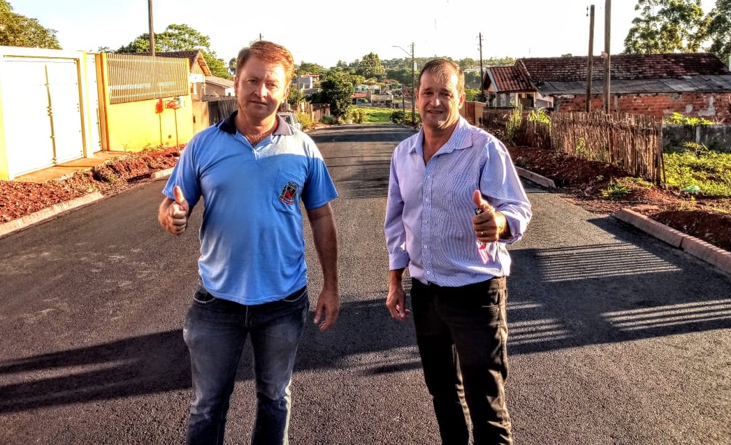 Concluído asfalto das Ruas Pitanga, Brasil e Ivaiporã.